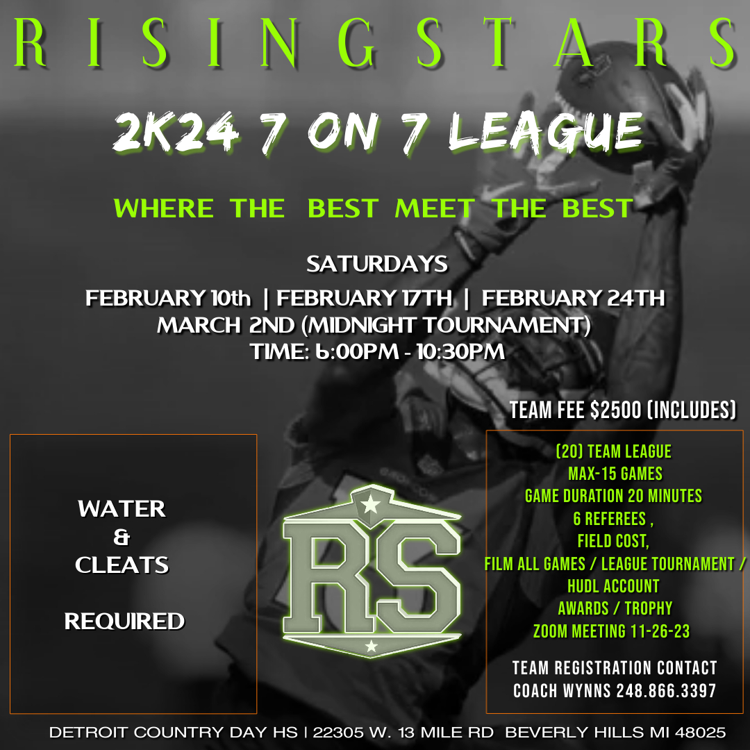RISING STARS 7 ON 7 TRAVEL (PAYMENTS)